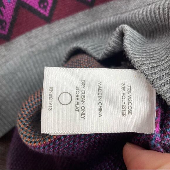 Anthropologie Plenty by Tracy Reece Fairisle Stripe Slouchy Pullover Sweater - Picture 8 of 8